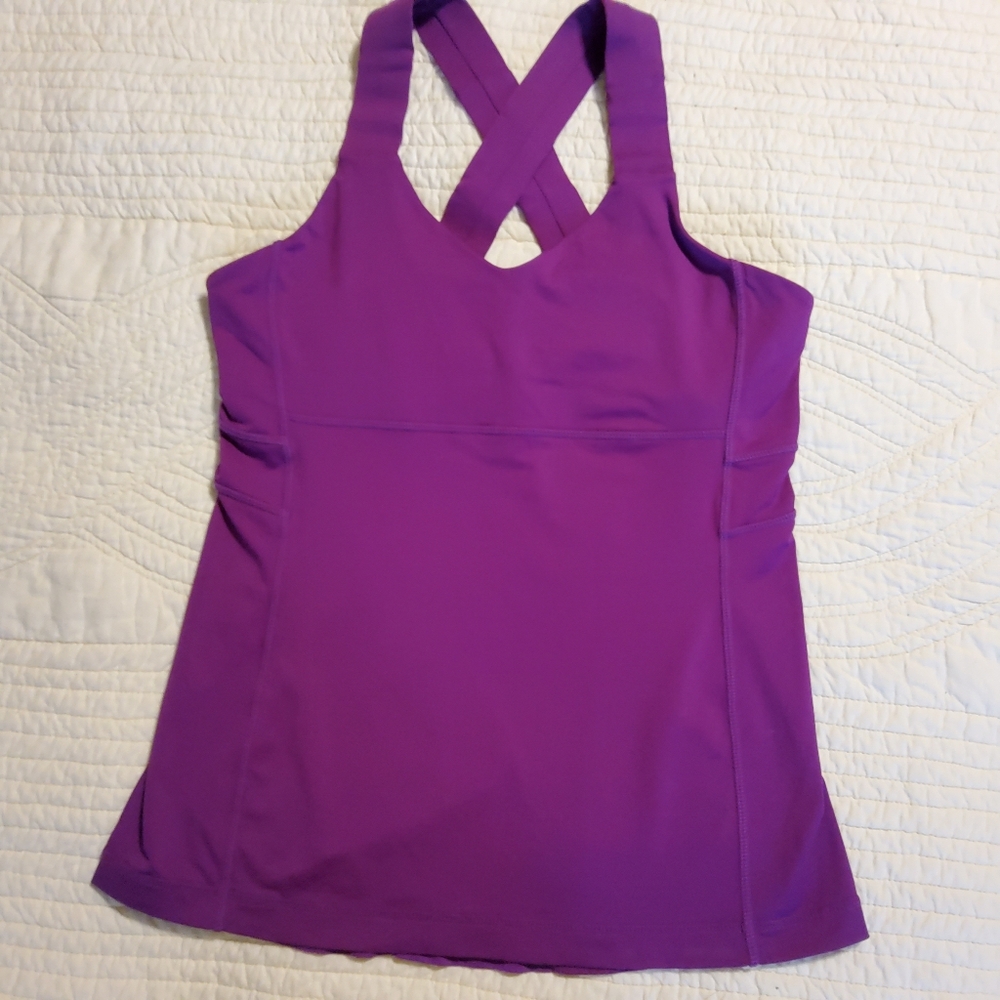 Lululemon Burgundy Push Ur Limits Fitted Tank Top